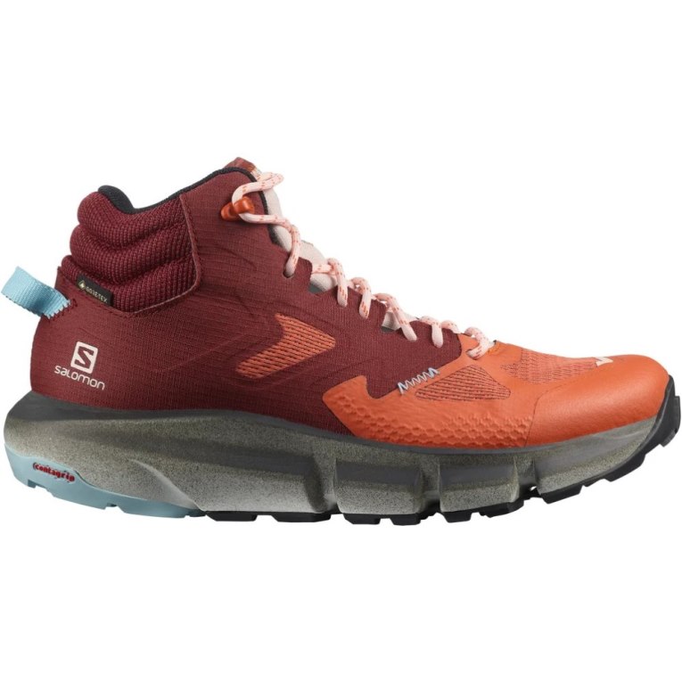 Botas Montaña Salomon Predict Hike Mid GTX Mujer Rojos Naranjas | MX APUB356